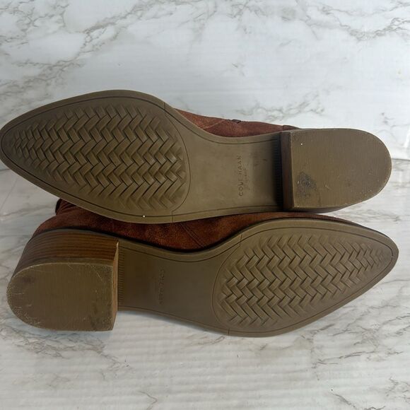 COLE HAAN Maple Water-Resistant Suede Booties ladies size 10 B - Picture 9 of 10